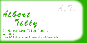 albert tilly business card
